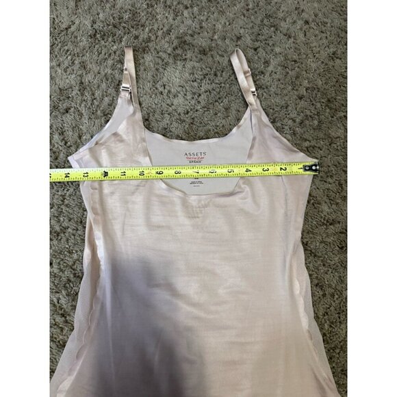 ASSETS BY SPANX Nude Tank Slip Dress Shape Wear Stretch Control Side Mesh LARGE - Picture 6 of 7